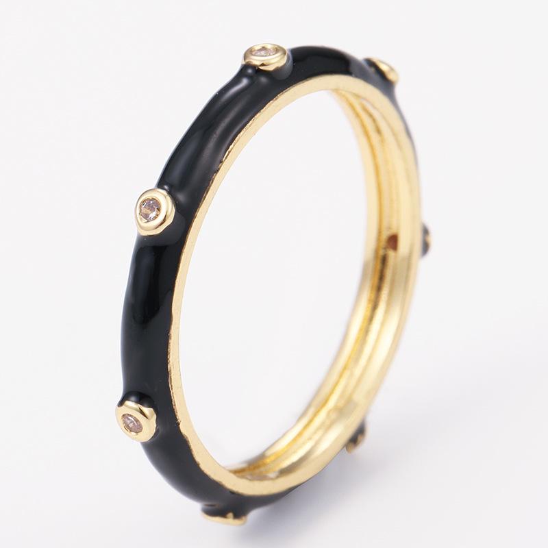 Ensemble de Bagues Kenjie Émail Cuivre Zircon – Couleurs Macaron Femme SS2023