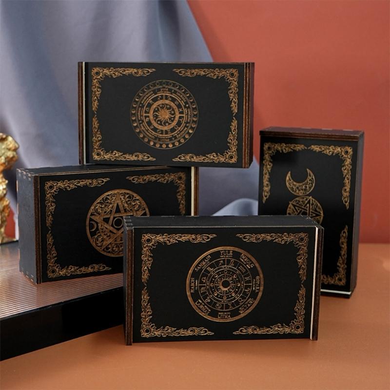 Tarots Deck Game Card Organizers Storage Box Tarots Deck Holder Container Tarots Card Case Holder Wood Tarots Card Box