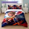 Erling Haaland Custom Name Text Bedding Set 1 Duvet Cover+2 Pillowcases Soccer Logo Personalized Gift For Special Occasion Bedroom Decor