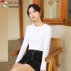Woodpecker Women's Pure Cotton Long Sleeve Round Neck Tee