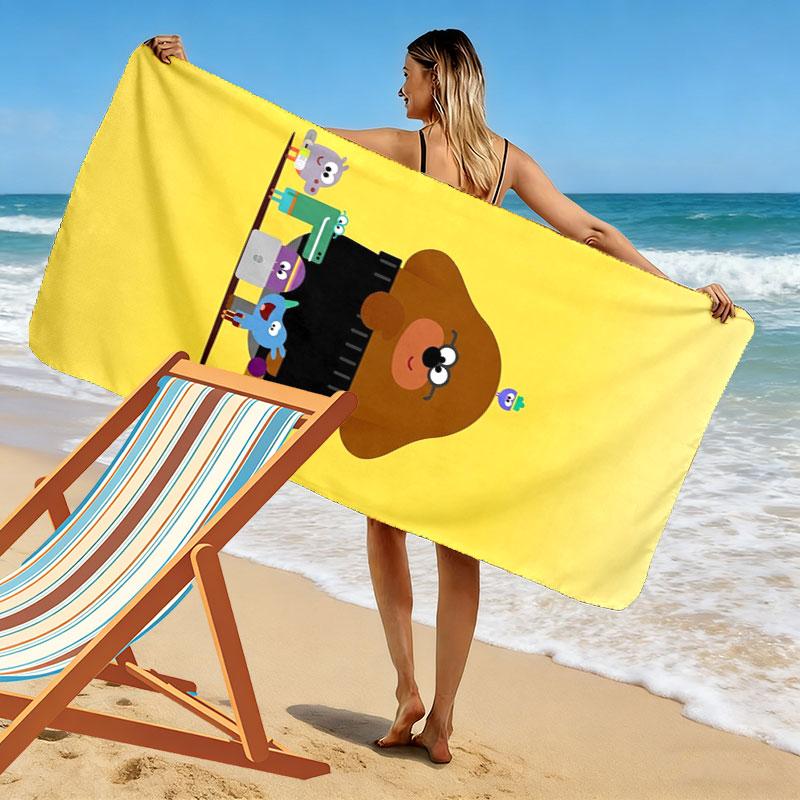 Hey Duggee Print Beach Towel, Large Soft Quick Dry Towel for Beach Camping Swimming