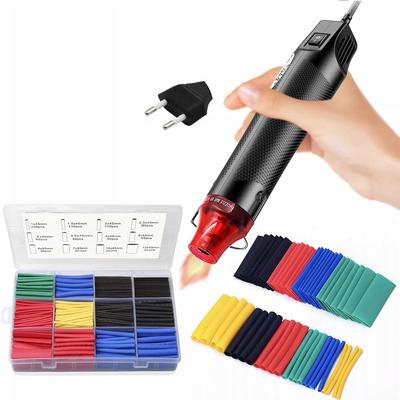Mini Heißluftpistole 300W + Set Schrumpfschläuche 850 Stück. – Präzise Erwärmung | Hohe Qualität | Ergonomischer Griff