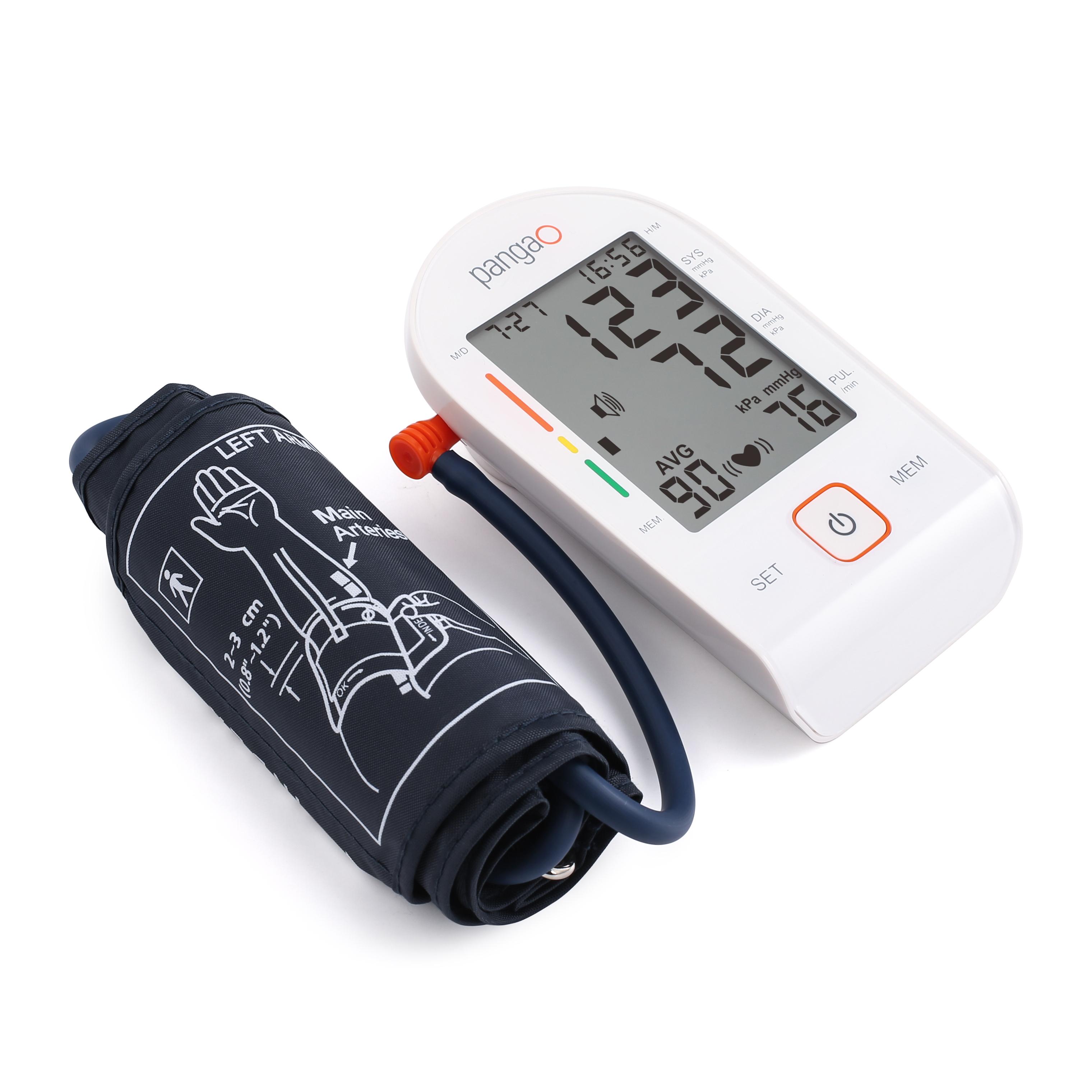 Pangao Oem Portable Medical Automatic Upper Arm BP Monitor Electronic Digital Blood Pressure Machine Plastic