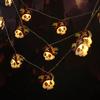 1pc Halloween Pirate Skull String Light 10/20LED Hanging Atmosphere Lamp For Home Haunted Houses Indoor Festival Party Decor