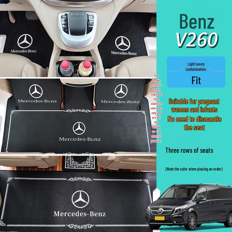 Tappetini personalizzati per Mercedes-Benz V260/V260L: Copertura Completa per Fronte, Centro e Bagagliaio