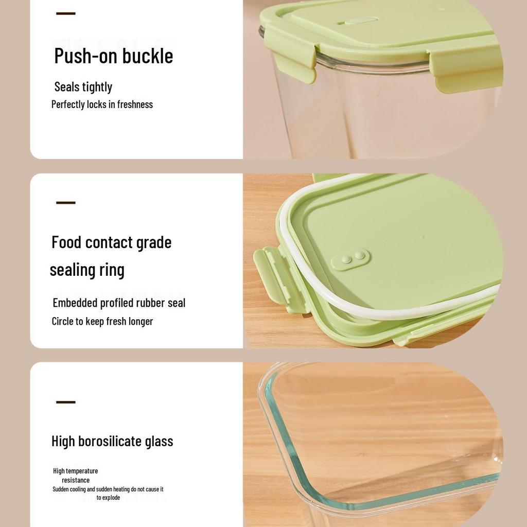 Glass Kimchi Jar with Lid - Sealed Pickled Radish Container