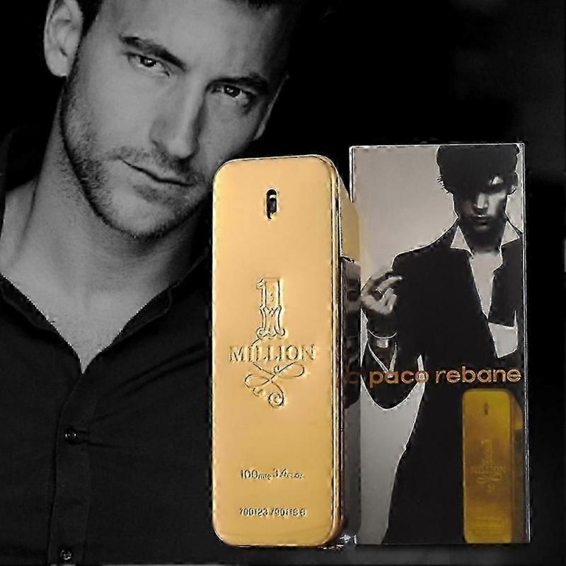 One Million Gold Men's Eau De Parfum 100ml Long-Lasting Woody Cologne Gift for Men