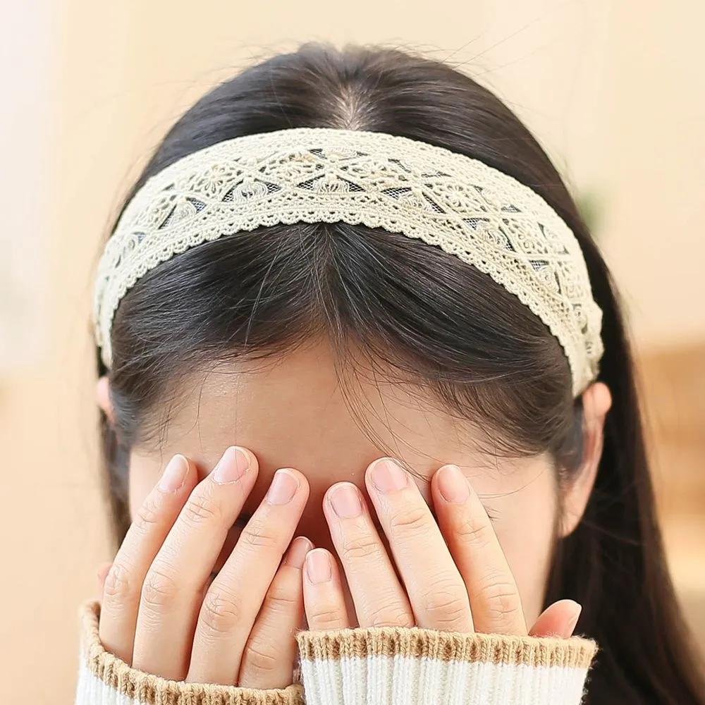 Handmade Headband Daily Headband Angel Scrunchie Frill Lace Ivory