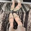 Schaffellversion von Traubenmutter, der gleiche nationale Stil im Sommer, französische Strassschnalle, Taschenkopf, Mules, Halbschuhe, Damen-Sandalen, Sommer