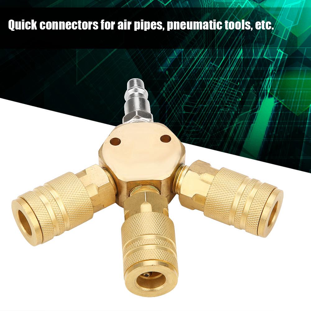 Quick Coupling Air Gas Pneumatic T Shape Three Way Tee Connector for Tube Pipe