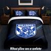 Canterbury-Bankstown Bulldogs Design Bed Bedding Set 1 Duvet Cover + 2 Pillowcases Soft Breathable Household Bed Linens
