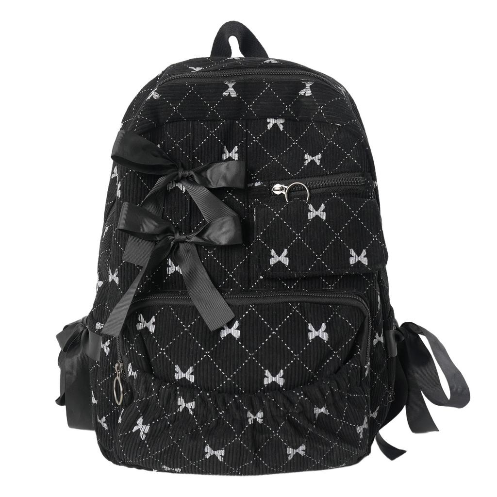 Schoolbag Japanese ins college style sweet bow backpack female junior high school student schoolbag Korean version large capacity backpack