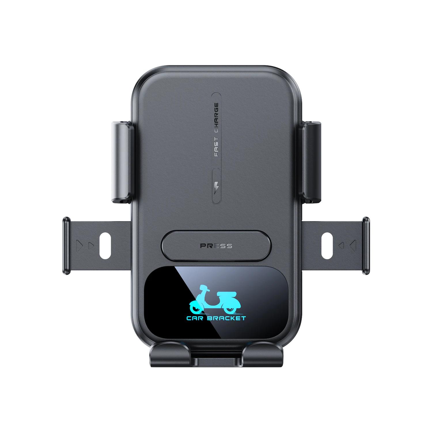 

15W Wireless Charging Motorcycle Bracket Parasol Phone Holder Sunshade Rain Blocking Automatic Tightening Bike Navigation Stand CHINA чёрный