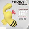 Cute Bee Oral Clit Sucking Vibrator for Woman 7 Modes Vibration Nipple Sucker Adult Sex Toys for Couples Female Masturbation