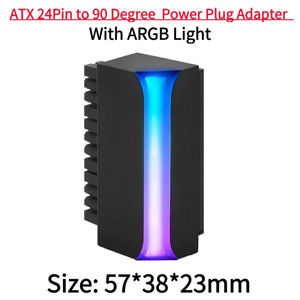 Mainboard Motherboard Power Supply Cable Modular ATX 24-pin 180 Degree Power Connector Adapter Female To Male Power Adapter