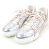 Pristine Low Cut Sneakers LV Trainer Line Metallic Silver Leather Used