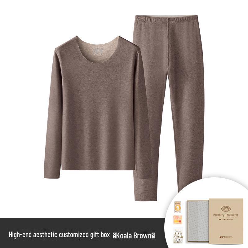 Set dámského termoprádla z hedvábné vlny – jednobarevné, plus sametové, husté na podzim/zimu.