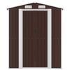3147466 vidaXL Garden Shed Dark Brown 192x689x223 Cm Galvanized Steel