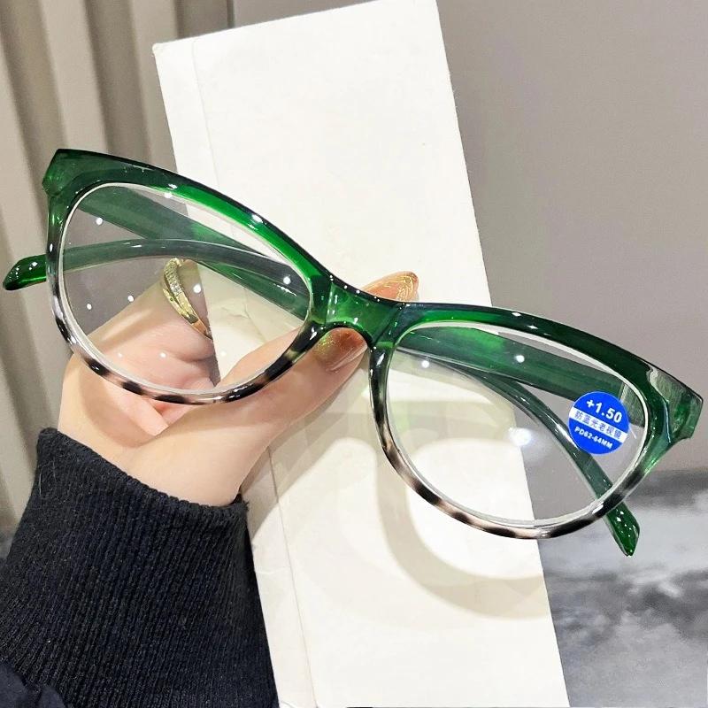 Stylish Cat-Eye Anti-Blue Light Presbyopia Glasses Trendy High Definition Comfortable Reading Eyewear Unisex 0 To +4.0