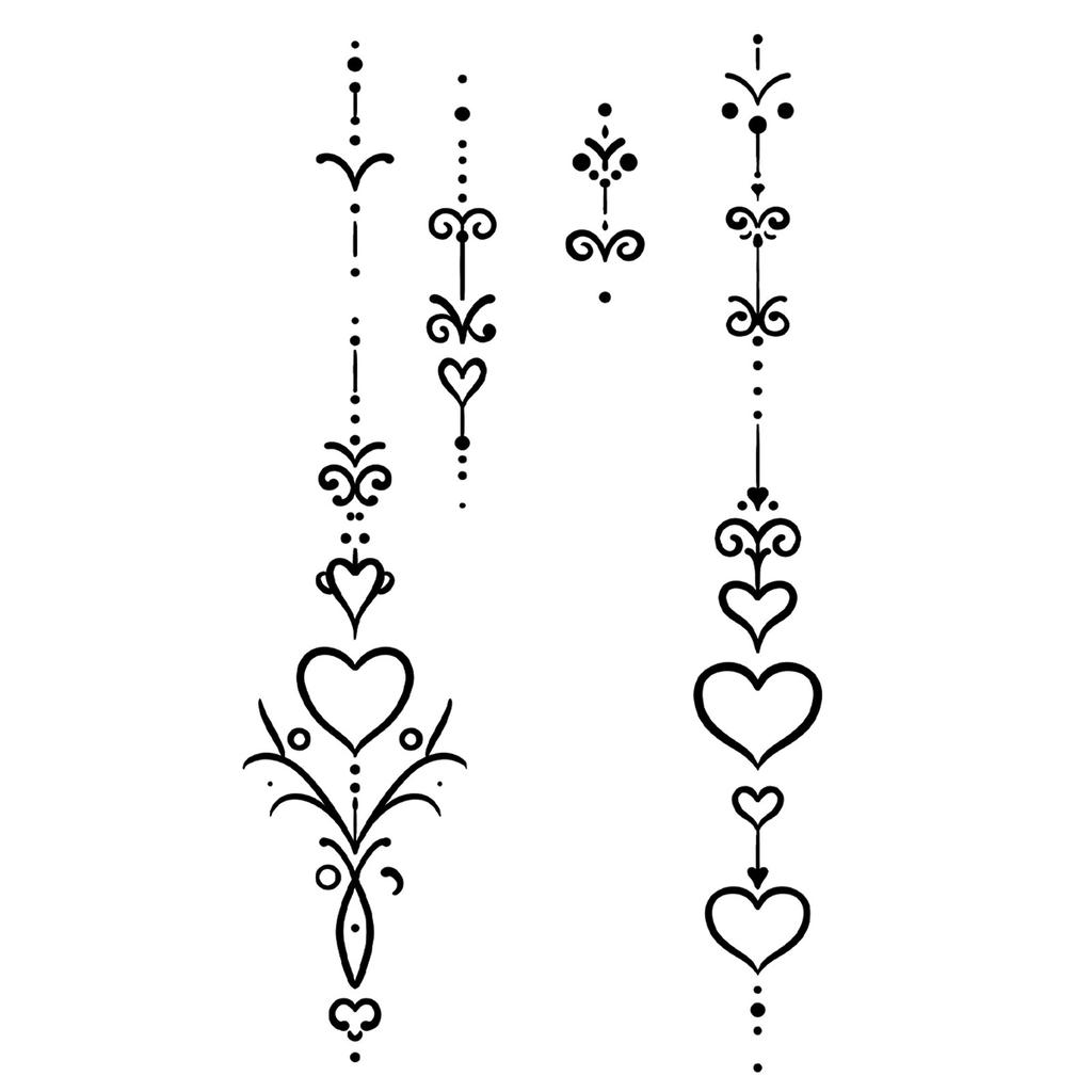 Advanced Sense Domineering Personality Thorn Totem Ribbon Sun Moon Stars Flower Lines Tattoo Sticker