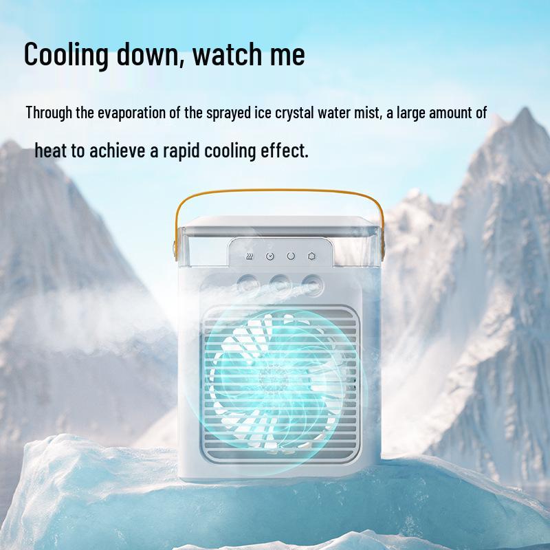 USB Rechargeable Desktop Humidifier Fan with Touch-Screen and Dual Mode