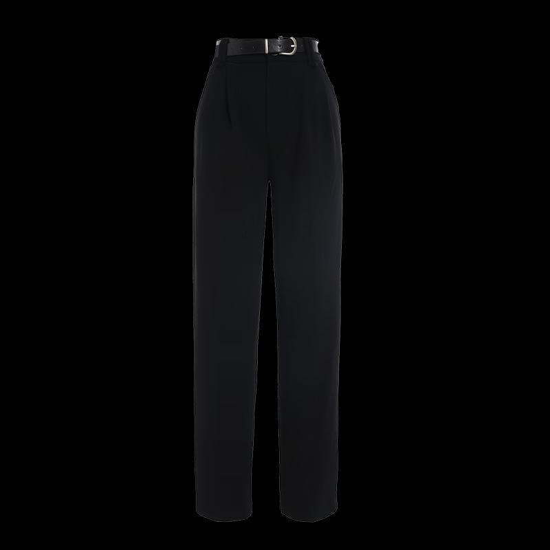 SheTu Women's Commuter High-Waist Cropped Casual Pants