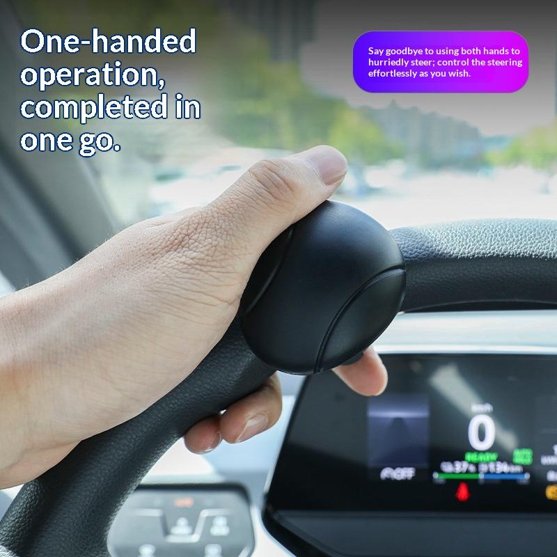 Easy-Grip Silicone Steering Wheel Knob 360° Smooth Rotation One-Hand Operation With Built-In Metal Bearing & Non-Slip Grip