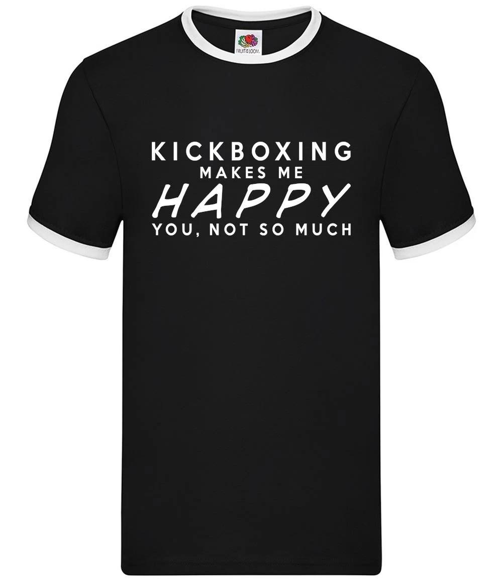 Kickboxing Makes Me Happy You, Not So Much - Mens Ringer - Kickboxer Fan M