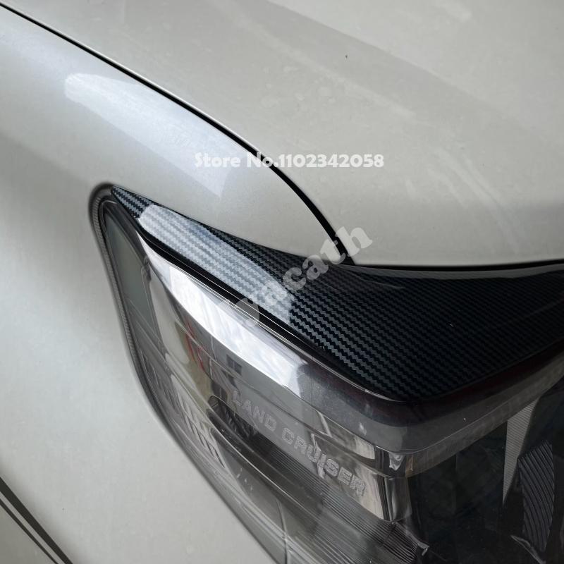For Toyota Land Cruiser Prado FJ150 FJ 150 2014-2017 ABS Front Headlight decorative strip headlamp eyebrow Exterior Accessories
