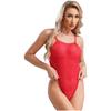 Women Stretchy Bodysuit High Cut Leotard Nightwear Backless Bodysuit Spaghetti Straps High Cut Leotard Monokini Swimwear