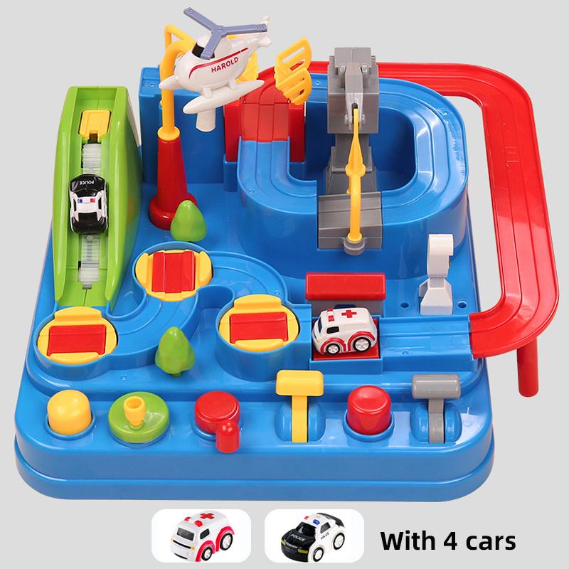 

4-in-1 Race Track Car Adventure Set: Educational Toys For 3-6 Year Old Boys & Girls - Perfect Birthday Gift! разноцветный