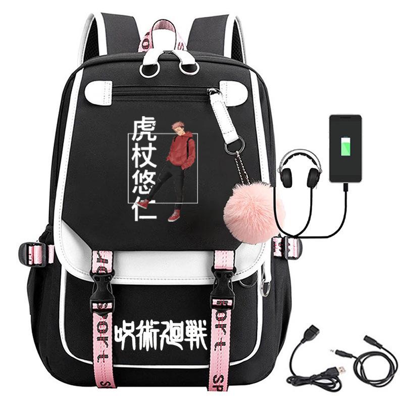 Animation Spell Return To Fight Peripheral Backpack Large Capacity Student Schoolbag Outdoor Travel Bag Multi-function Computer Bag