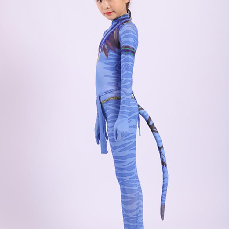 Avatar 3D Geprinte Staart Cosplay Kinderen Bodysuit