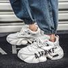 Men's Platform Sneakers Designer Fashion Graffiti Vulcanized Shoes Light Comfortable Height Increasing Casual Shoes Tenis Homem