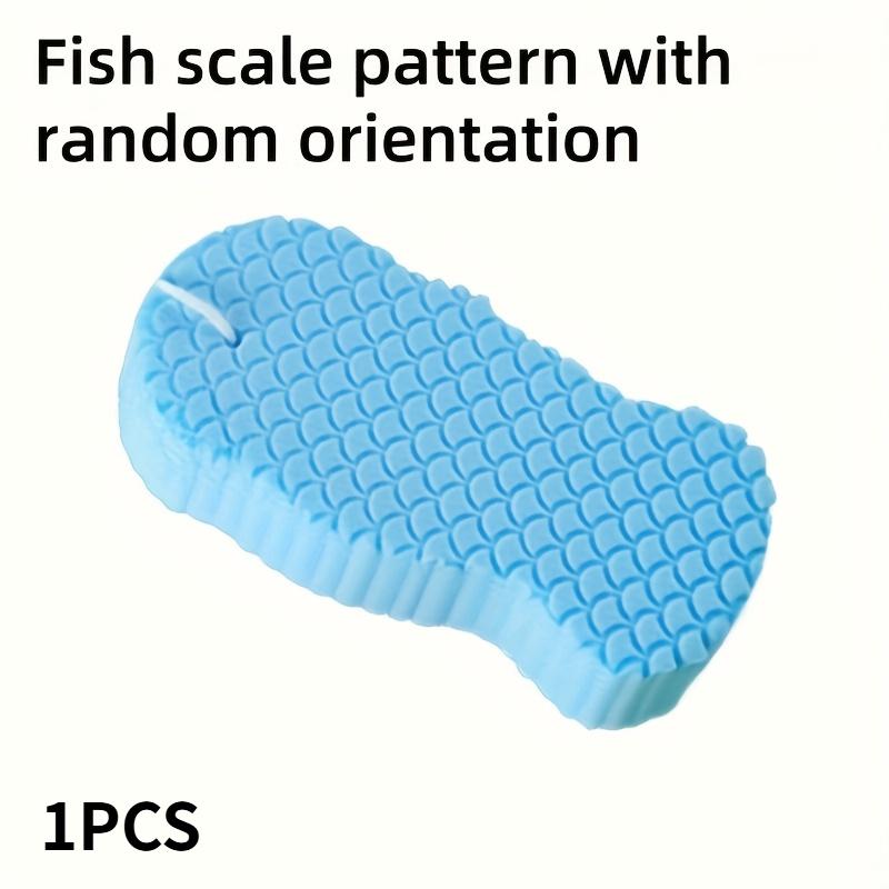 Nordic Style Exfoliating Bath Sponge, Dual-Sided Scrubbing Tool, Travel Portable Shower Brush, Suitable for Baby & Mom