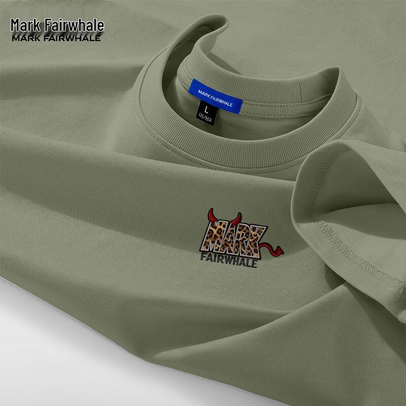 MARK FAIRWHALE Men s 200G Heavyweight Pure Cotton Breathable T-Shirt XL