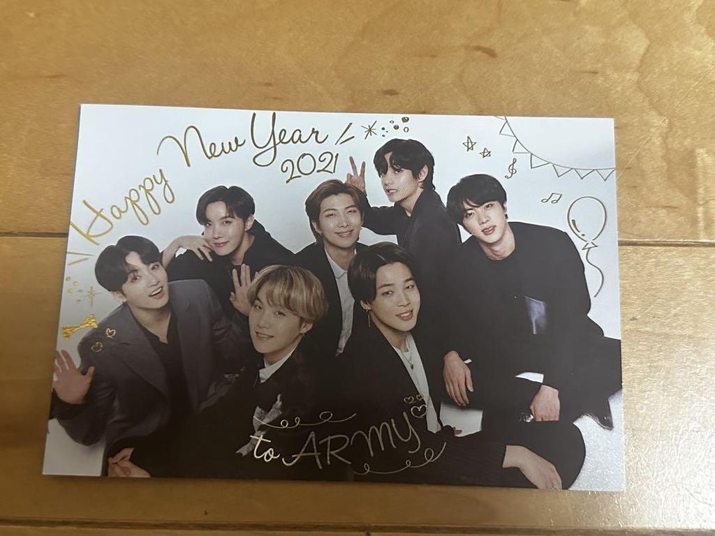[USED] BTS New Year's Message Card 2021 Signed