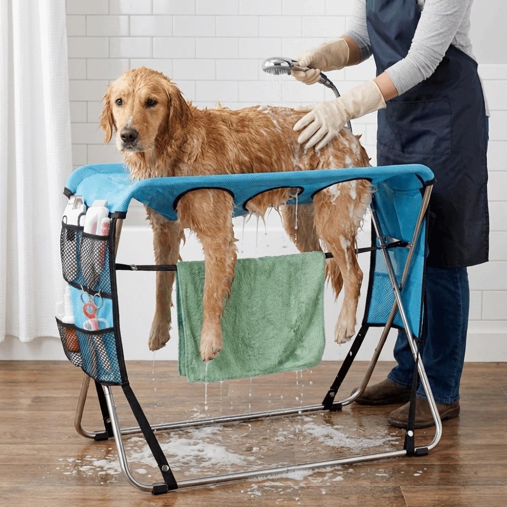 Anti-Scratch Pet Bathing Rack Folding Cat Nail Clipping Holder Cat Washing Hammock Cat Grooming