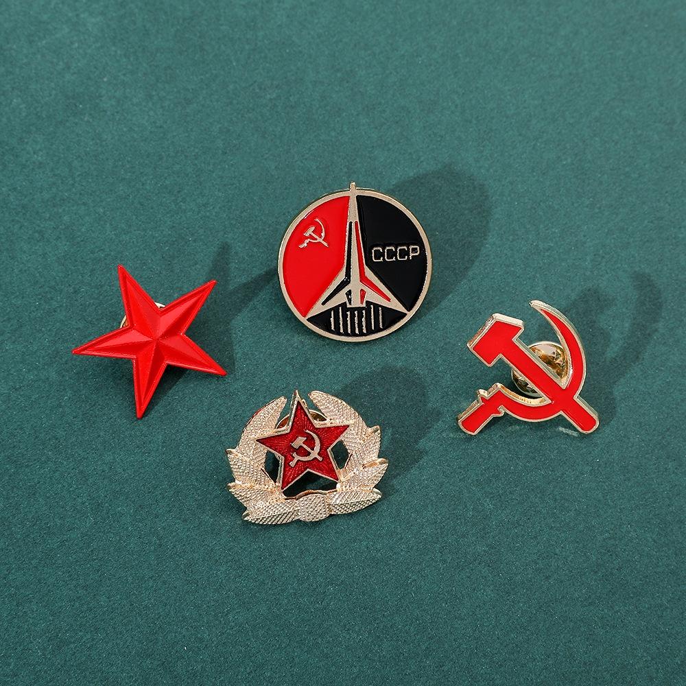 Pin Communist Fashionable Cartoon Character Alloy Brooch Metal Accessory