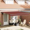 Manual Retractable Awning vidaXL Orange and Brown 400x300 Cm 3330519