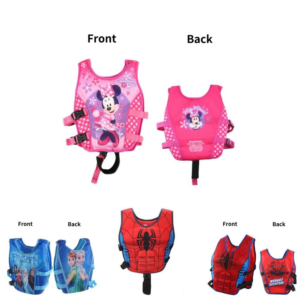 Kids' Muscle Float Vest For Water Activities Cartoon Print Polyester Fabric