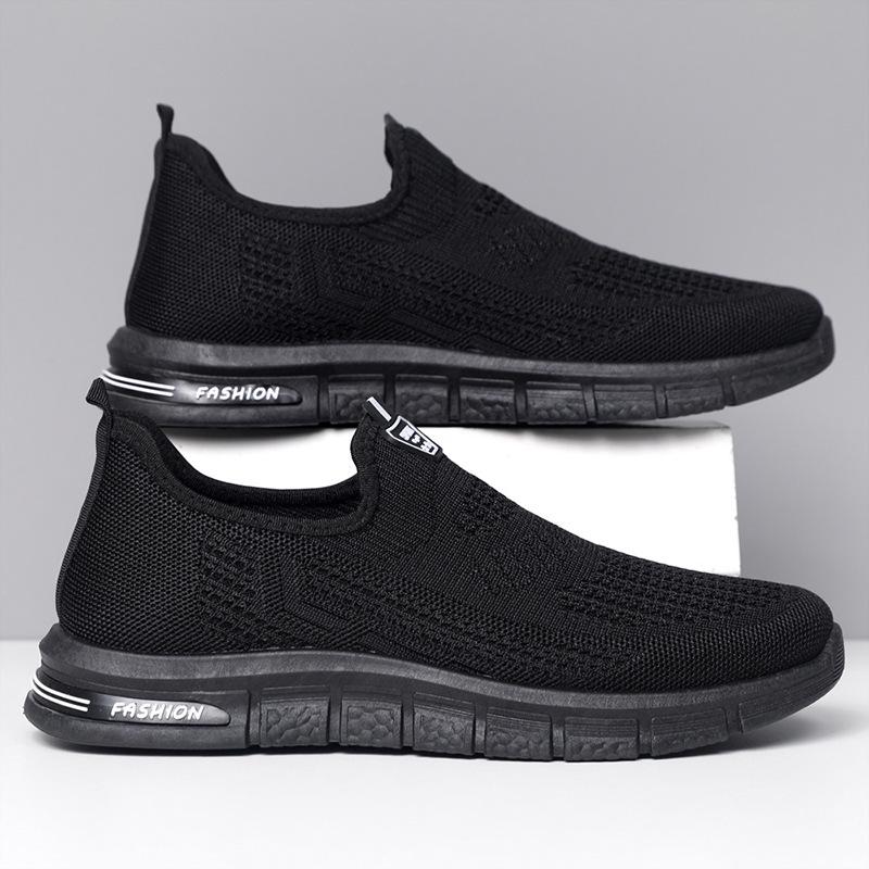 

Spring and Autumn New Men s Single Shoes Polyurethane Flying Weaving Old Beijing Cloth Shoes Breathable Stall Supply Middle-aged and Elderly Ca 39