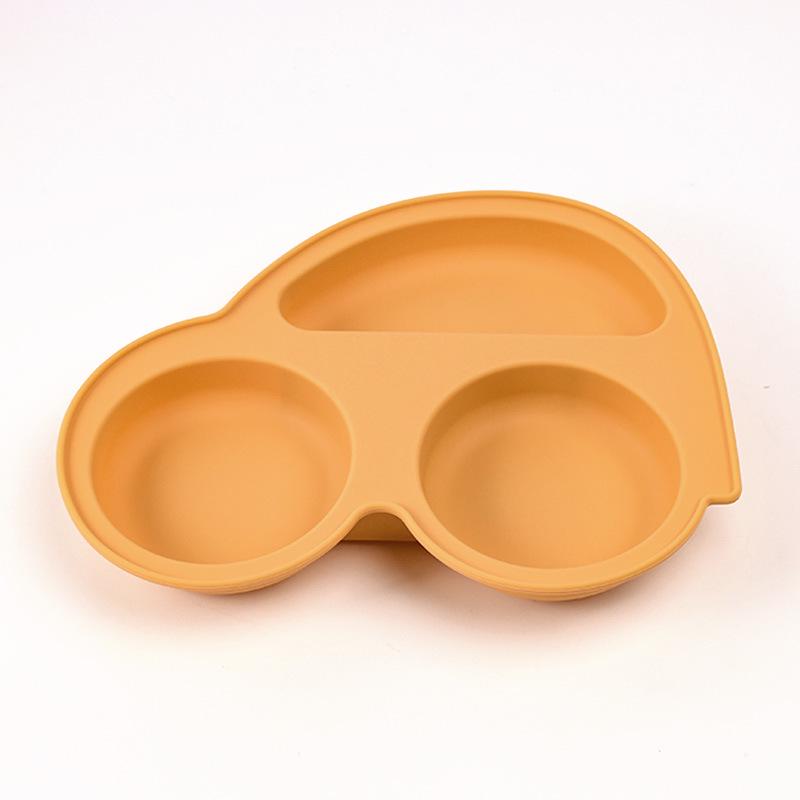 Cross-Border Baby Silicone Tableware: Anti-Fall Eating Tray for Children