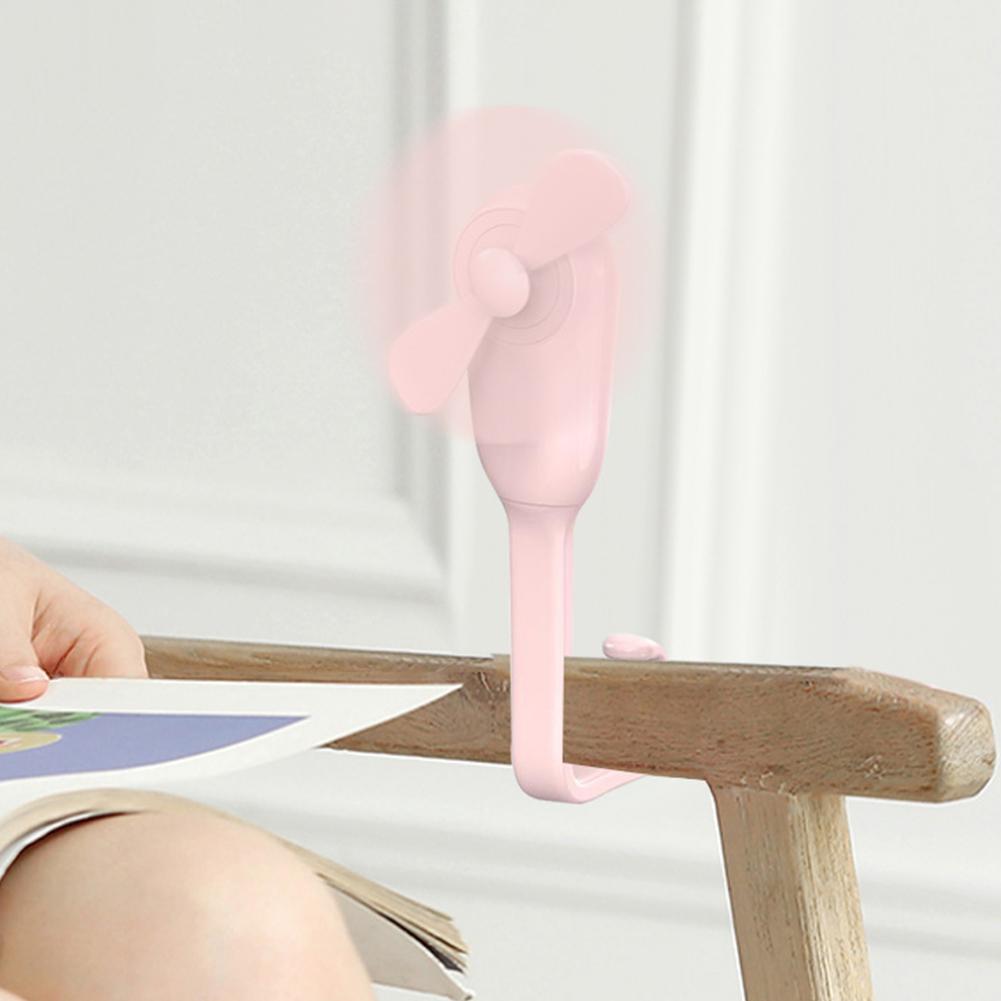 Mini Flexible Fan USB Charging Portable Desktop Bedside Universal Fan Blade Auto Stop(Pink )