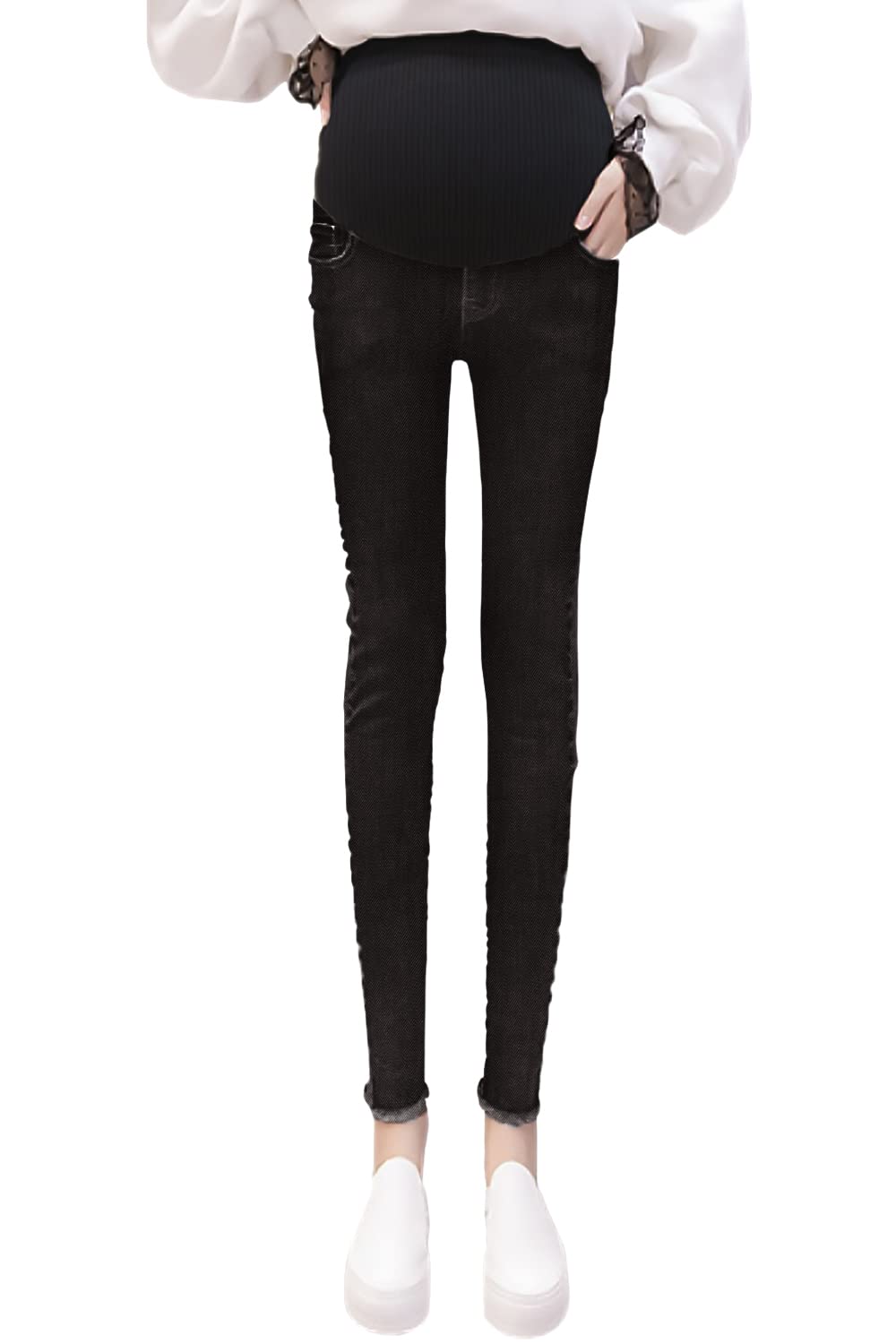 

Брюки для беременных Angemy Милые как Регулируемая талия Сделаны из денима Узкая одежда для беременных [Как всегда!] Брюки, Материал с низким содержанием формальдегида, Черный, XL, Брюки, чёрный