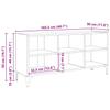 TV Cabinet with Metal Legs White 103.5 x 30 x 50 cm