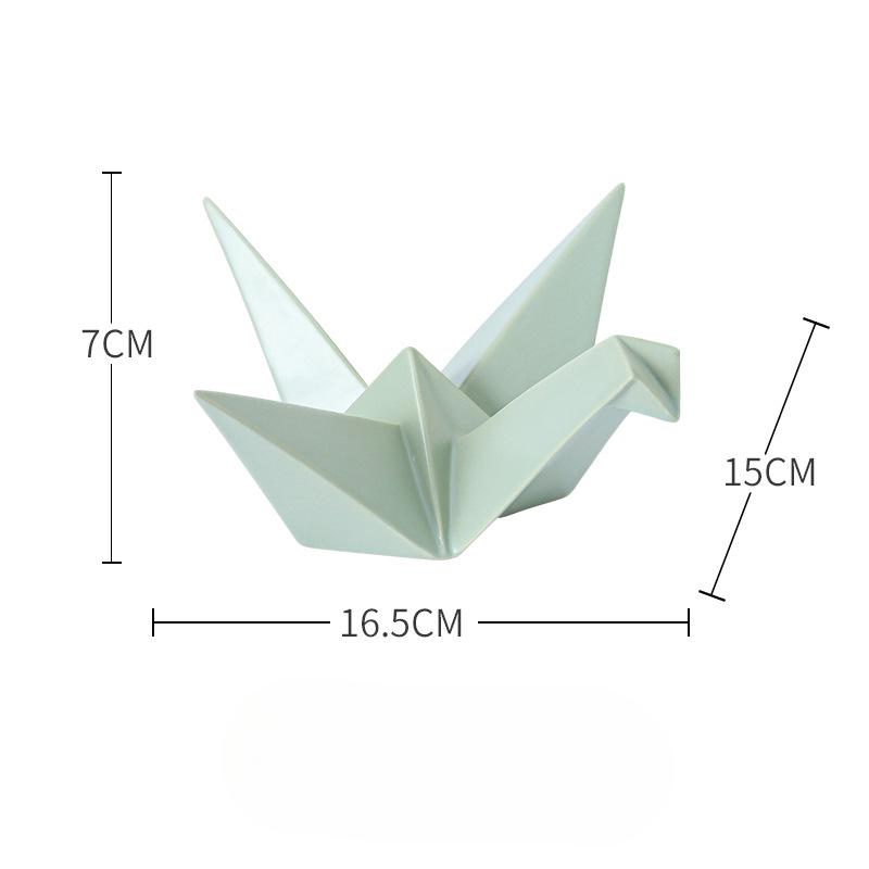 Creative Ceramic Craftsmanship Thousand Paper Crane Folding Home Furnishings Entrances Living Rooms Desktop Decoration Ornaments