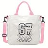 Steal a Brainrot 67 Printed Student Crossbody Bag Casual Canvas Shoulder Bags
