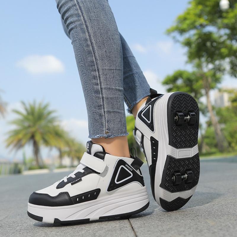 Children's Four-wheeled Roller Skates Unisex Double-row Roller Skates Shoes with Wheels Speed Sneaker for Kids Birthday Gifts