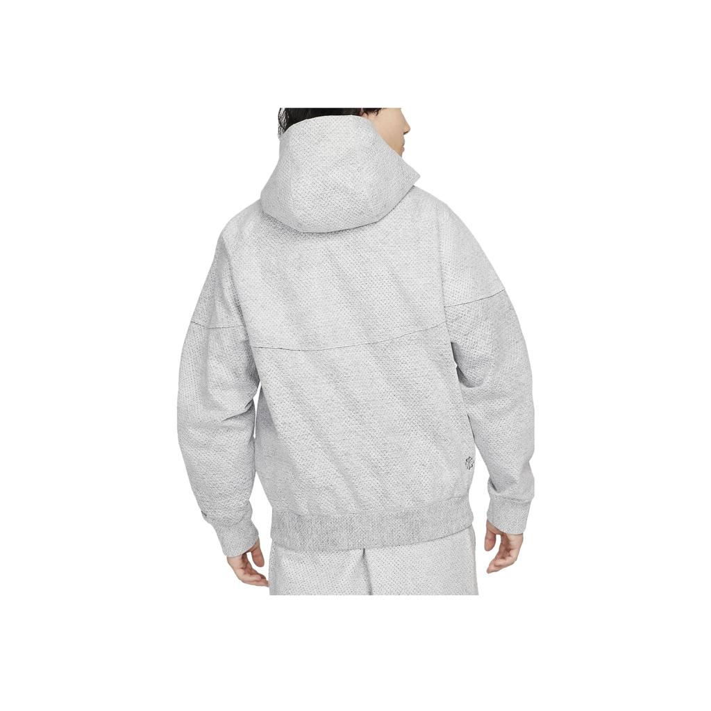 Nike SS23 Solid Logo Patchwork Zip-Up Hoodie Jacket Men Jackets Smoke-Gray FB7414-077